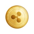 Golden Ripple blockchain coin symbol.