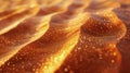 Golden rippled sand background Royalty Free Stock Photo