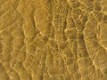 Golden ripples in shallow water creating intricate patterns Royalty Free Stock Photo