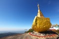 Golden rock a Buddhist pilgrimage site, Myanmar
