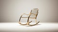 Golden Rocking Chair With Delicate Opacity And Translucency Detailing