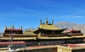 The golden roof of Dazao Monastery in Lhasa Royalty Free Stock Photo
