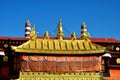 Golden Roof of Jokhang. Lhasa Tibet. Royalty Free Stock Photo