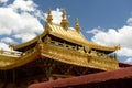 Golden roof of Jokhang Monastery Royalty Free Stock Photo