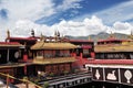 The golden roof of Jokhang Monastery in Lhasa Royalty Free Stock Photo