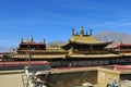 The golden roof of Jokhang Monastery in Lhasa Royalty Free Stock Photo