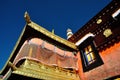 Golden Roof of Jokhang under blue sky Royalty Free Stock Photo