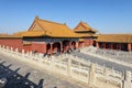 Golden roof and red wall of the Forbidden City