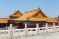 Golden roof and red wall of the Forbidden City