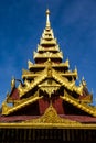 Golden roof of the Schwezigon Paya - Nyaung U, Bagan, Myanmar, Asia Royalty Free Stock Photo