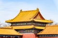 Golden roofs Forbidden City, Beijing Royalty Free Stock Photo