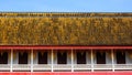 The golden rooftop of the Buddhist temple.