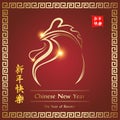 Golden rooster year's religion of Buddha at start good day in 2017