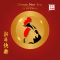 Golden rooster years religion of Buddha at start good day in 2017