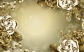 Golden rose elements Royalty Free Stock Photo