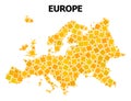 Golden Rotated Square Pattern Map of Europe