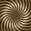 Golden rotating motion optical illusion background