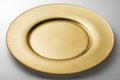 Golden round flat plate