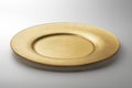 Golden round flat plate