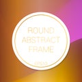 Golden Round Frame Abstract Texture Vector Illustration. Royalty Free Stock Photo