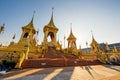 Golden Royal Cremation in evening, Bangkok