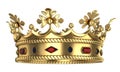 Golden royal crown Royalty Free Stock Photo