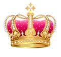 golden royal crown insulated on white background Royalty Free Stock Photo