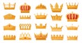 Golden royal jewelry sign of king queen, princess Royalty Free Stock Photo