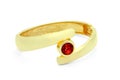 Golden ruby ring Royalty Free Stock Photo