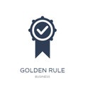 Golden rule icon. Trendy flat vector Golden rule icon on white b