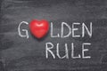 Golden rule heart Royalty Free Stock Photo