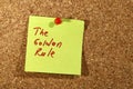 The golden rule post it Royalty Free Stock Photo