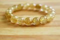 Golden rutilated quartz bracelet. Spiritual, wealth, prosperity and healing crystal gemstone.