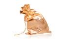 Golden sack over white Royalty Free Stock Photo