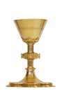 Golden sacred chalice Royalty Free Stock Photo