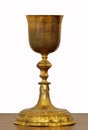 Golden sacred chalice Royalty Free Stock Photo