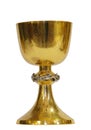 Golden sacred chalice Royalty Free Stock Photo