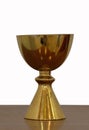 Golden sacred chalice