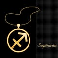 Golden Sagittarius Necklace