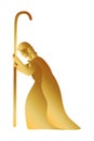 Golden saint joseph manger character