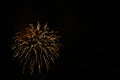 Golden salute Isolated on a black background. Celebrating July 4th - Independence Day