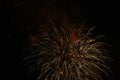 Golden salute Isolated on a black background. Celebrating July 4th - Independence Day