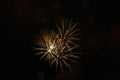 Golden salute Isolated on a black background. Celebrating July 4th - Independence Day