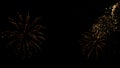 Golden salute Isolated on a black background. Celebrating July 4th - Independence Day. Web banner