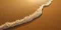 Golden Sand Beach A Stunning Receding Waves Trace Royalty Free Stock Photo