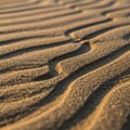 In golden sand create mesmerizing patterns illuminated by warm Royalty Free Stock Photo