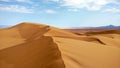 Golden sand dunes in central desert of Iran Royalty Free Stock Photo