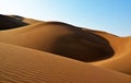 Golden sand dunes in desert , Iran