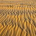 Ripples in the sand form a wavy and rhythmic design reflecting the play Royalty Free Stock Photo