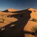 The image captures the serene beauty and harshness of a desert environment Royalty Free Stock Photo